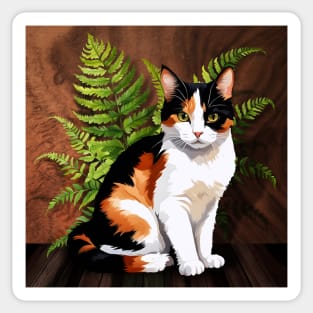 Portrait Of A Calico Cat Sticker